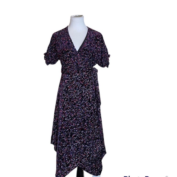 Diane Von Furstenberg Katherine Velvet Burnout Wrap Dress - Picture 1 of 10